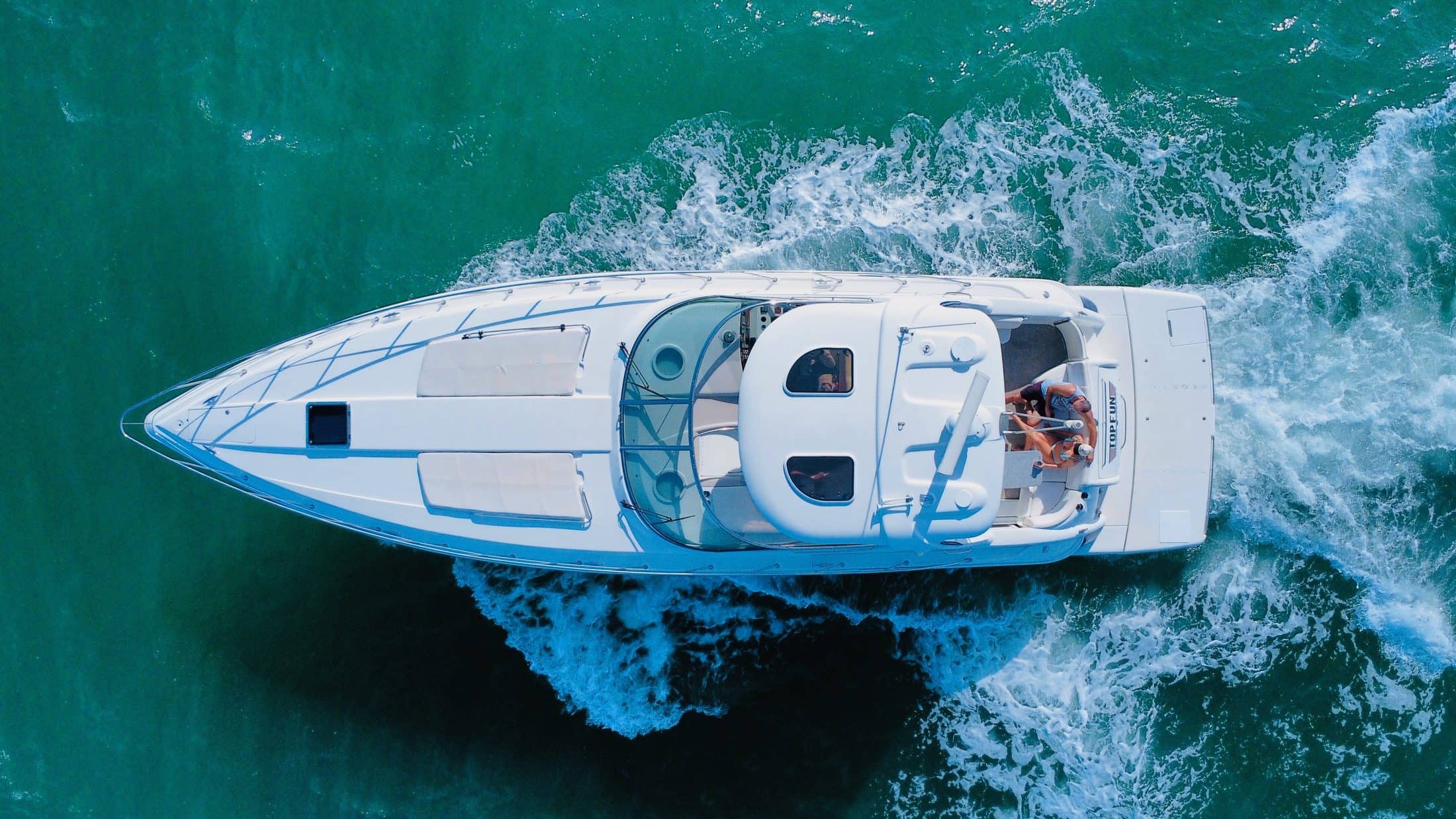 Yacht anchored at a sandbar near Anna Maria Island