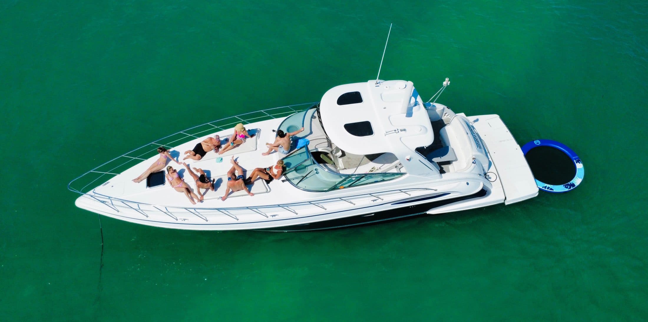 Top Fun Charters yacht cruising open Gulf water near Anna Maria Island